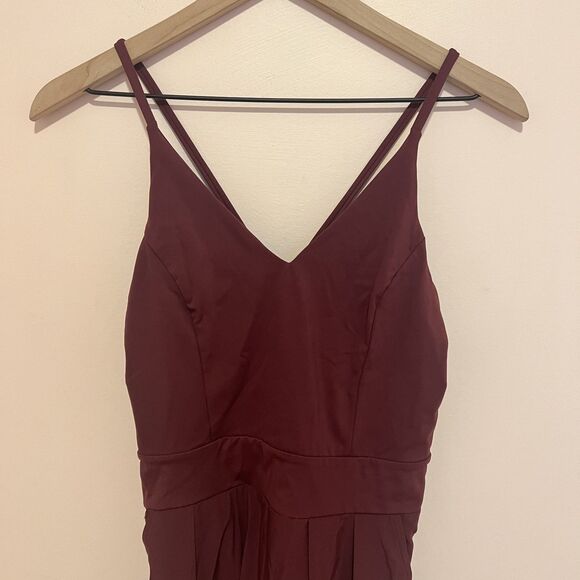 NWT Halara Breezeful Pocket Quick Dry Slip Romper in Amaranth Women's Size Small - Picture 9 of 10